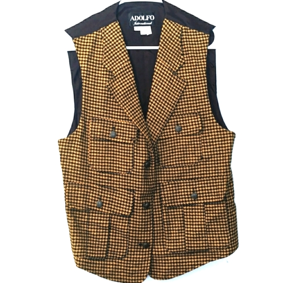 Adolfo International Vintage Wool Vest Small - Picture 1 of 7